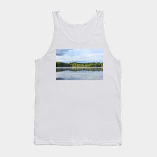 Summer lake scape at morning Tank Top